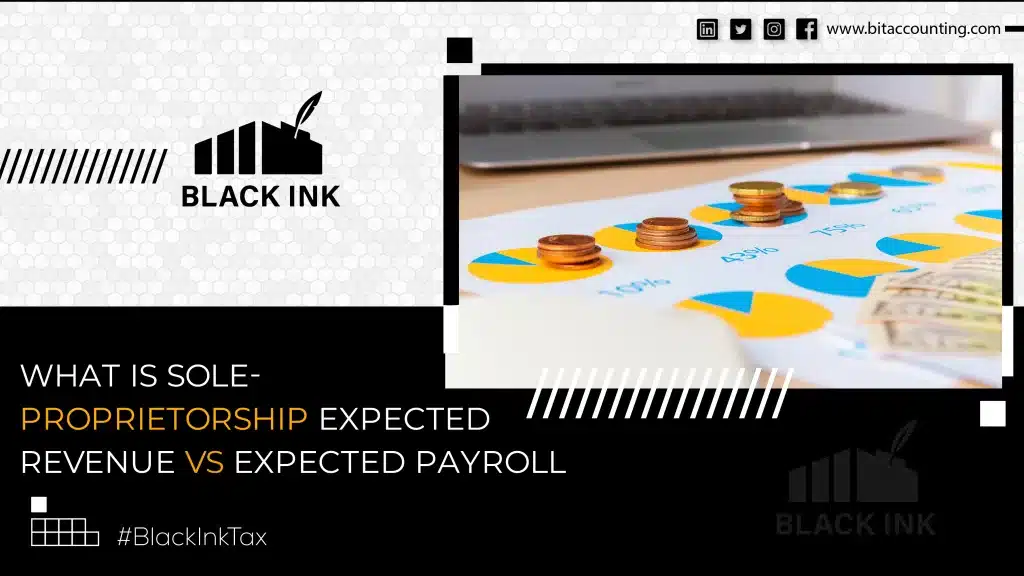 What is Sole Proprietor Ship Expected Revenue Vs Expected Payroll?