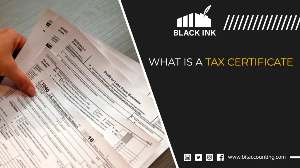 what is a tax certificate